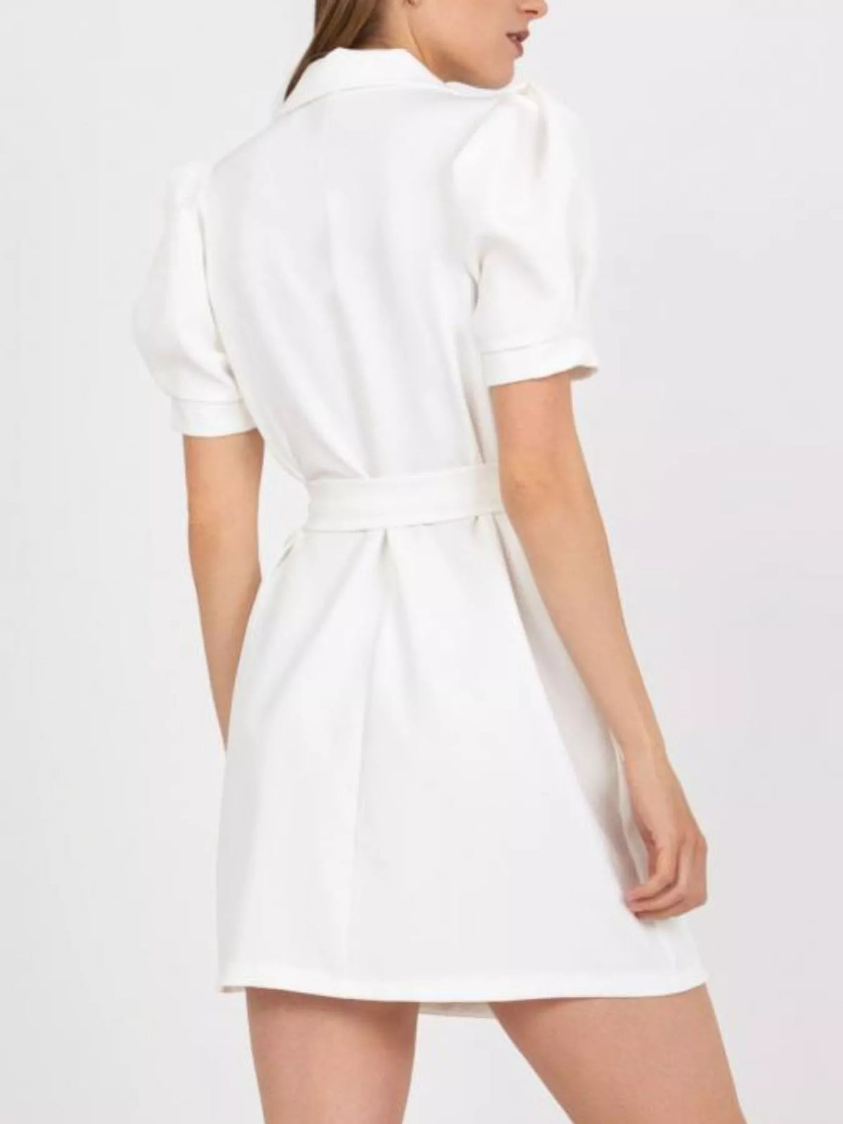 Blazer-Style Tie-Waist Mini Dress