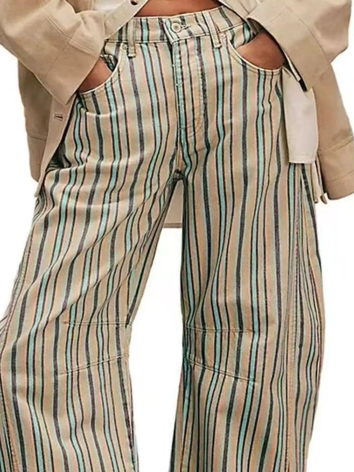 Printed Wide Leg Jeans
