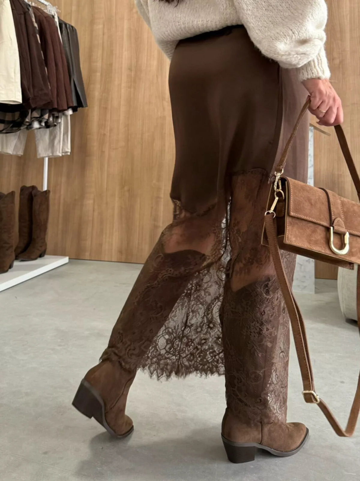Lace-Trim Skirt