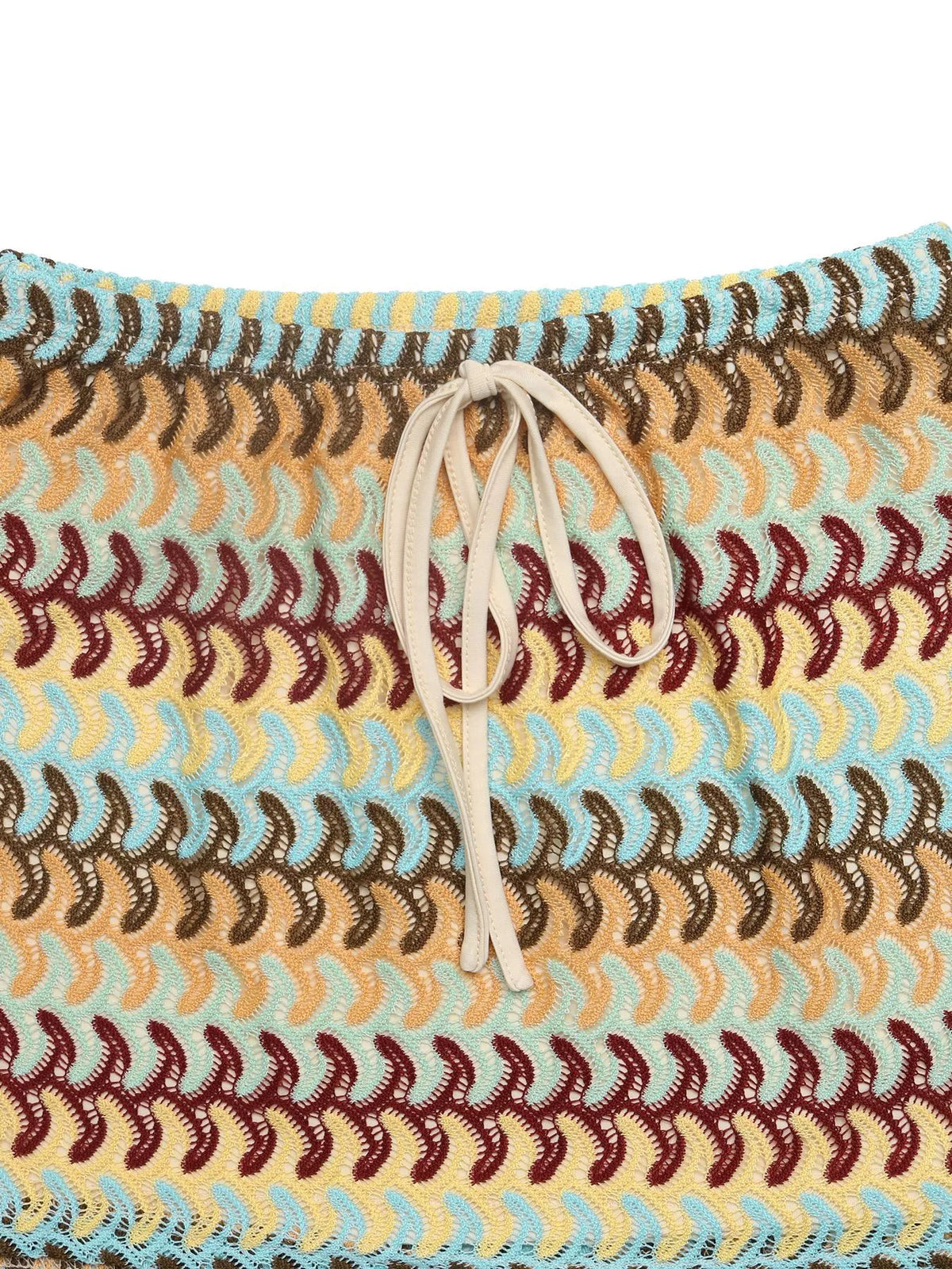 Crochet Mini Skirt in Yellow