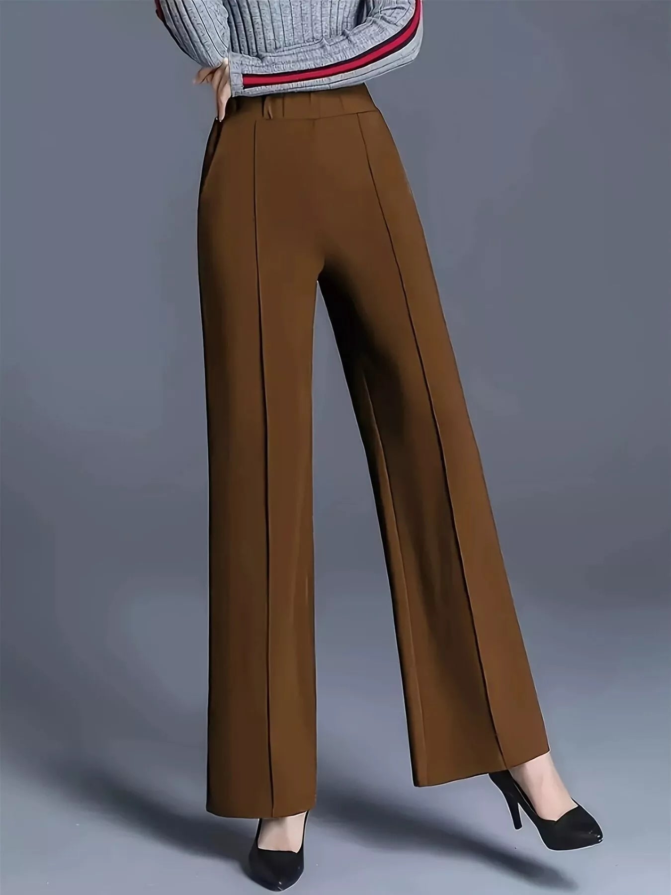 Wide Leg Pants with Seam Detail