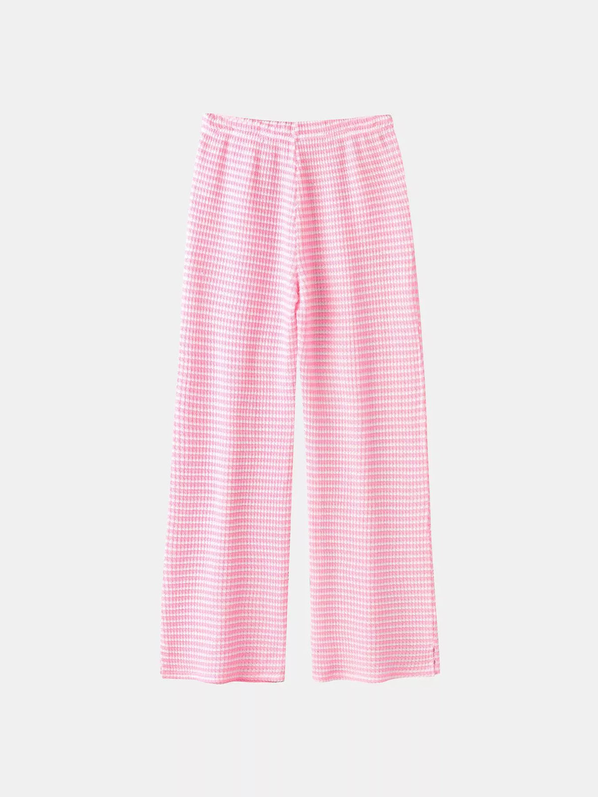 Wide Leg Drawstring Pants with Side Slit