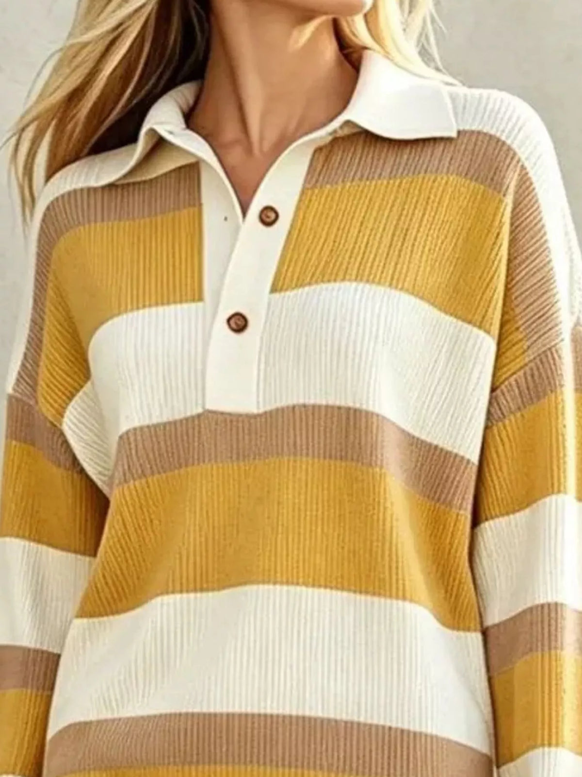 Polo Collar Sweater Dress