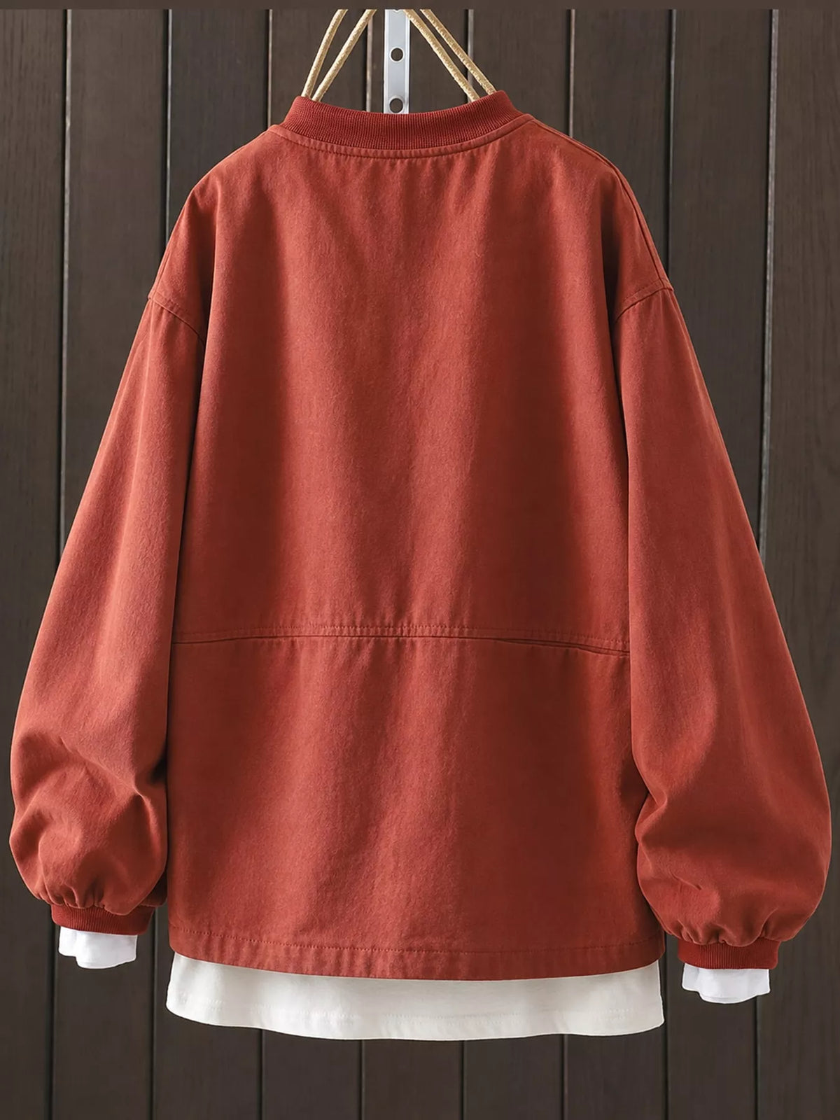 Snap-Front Dropped Shoulder Jacket