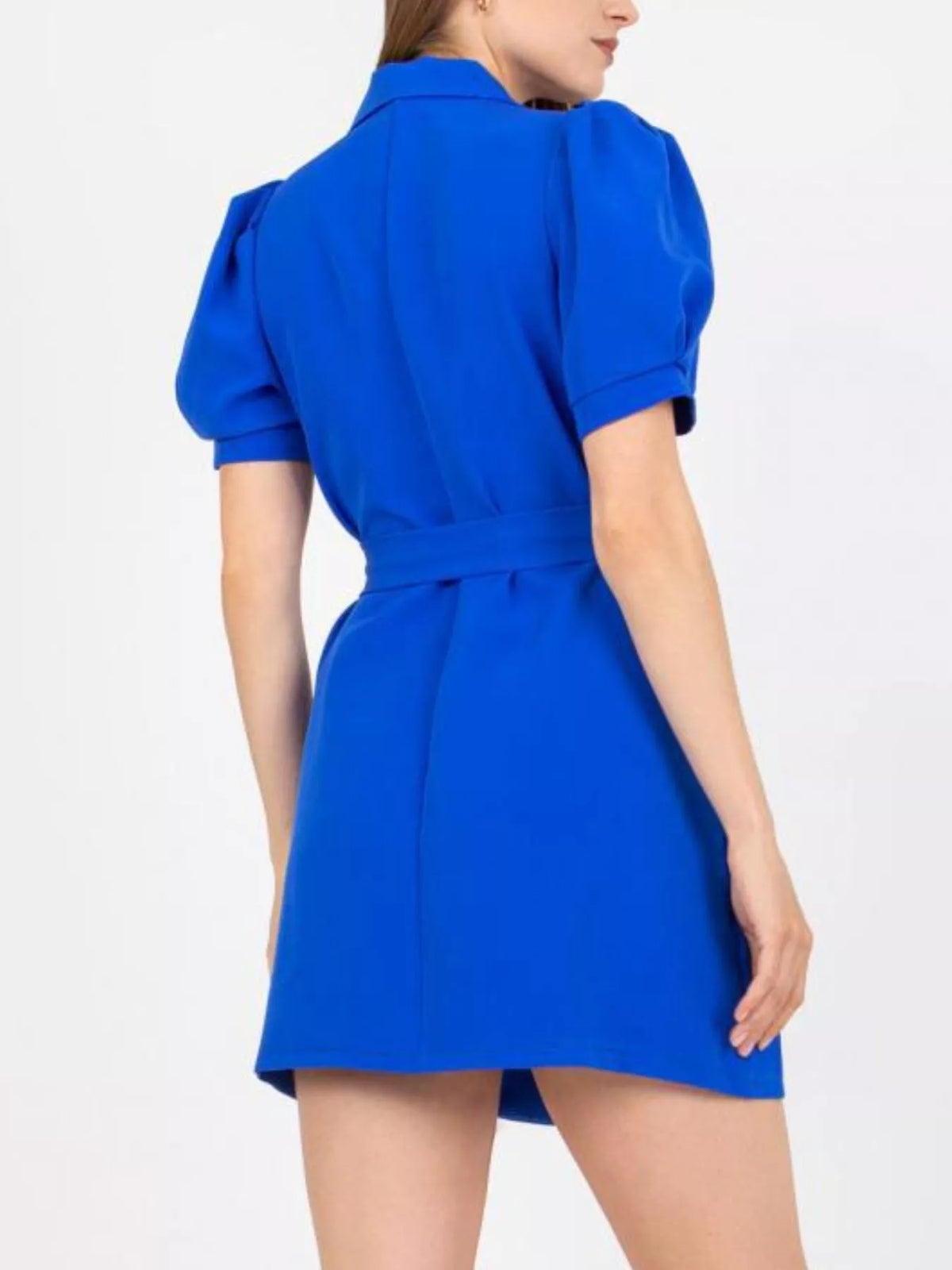 Blazer-Style Tie-Waist Mini Dress