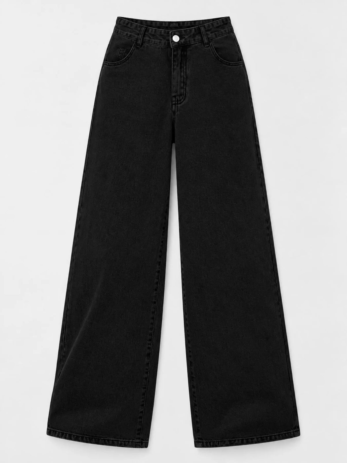 High-Waisted Vintage Wash Jeans