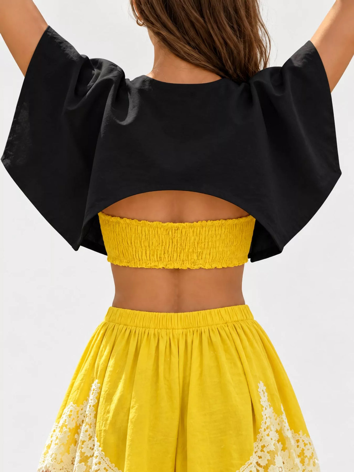 Single-Button Cropped Cape