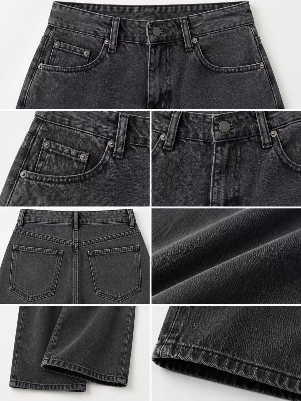 Wide-Leg Vintage Wash Jeans