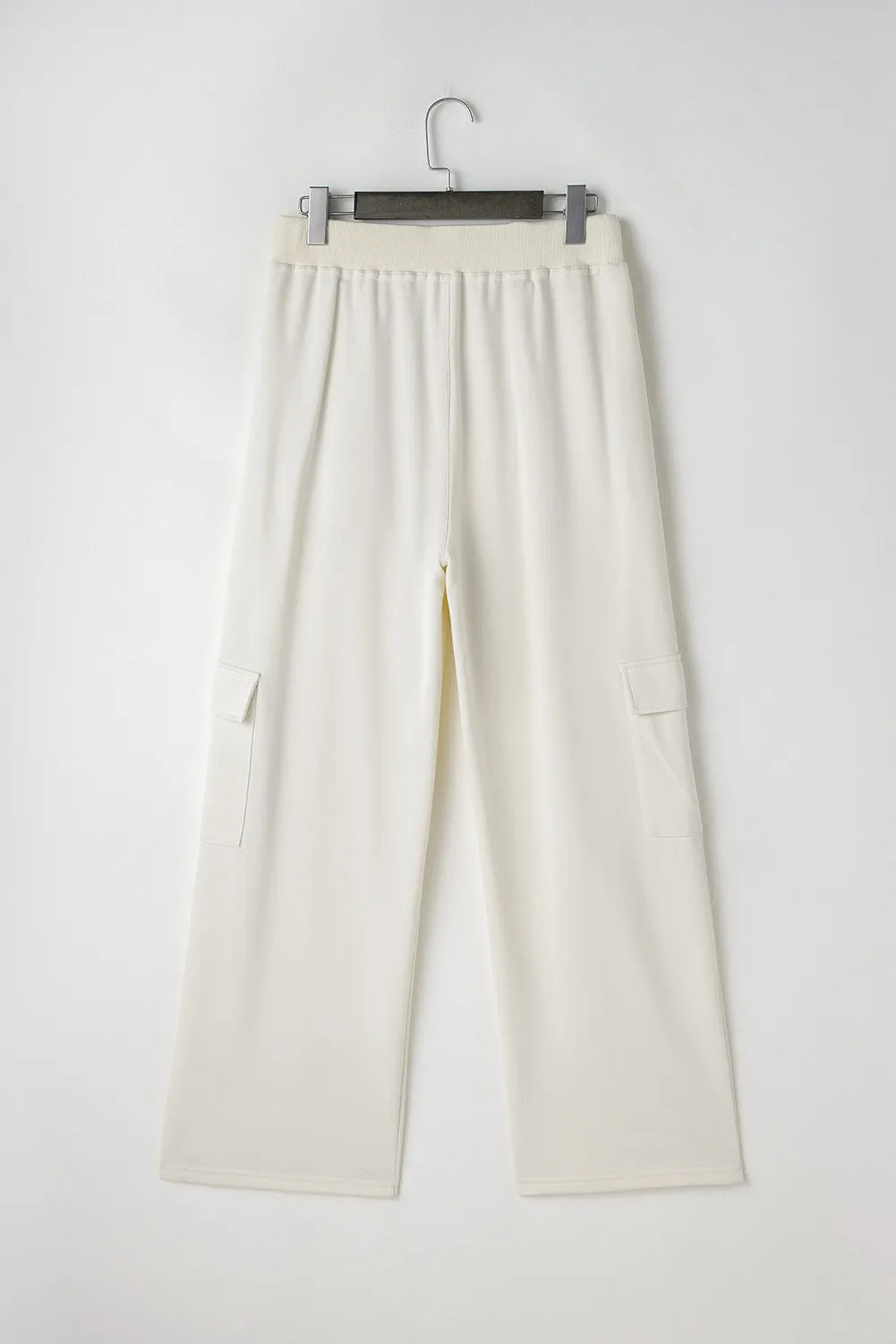 Drawstring High Waist Pants in Ivory