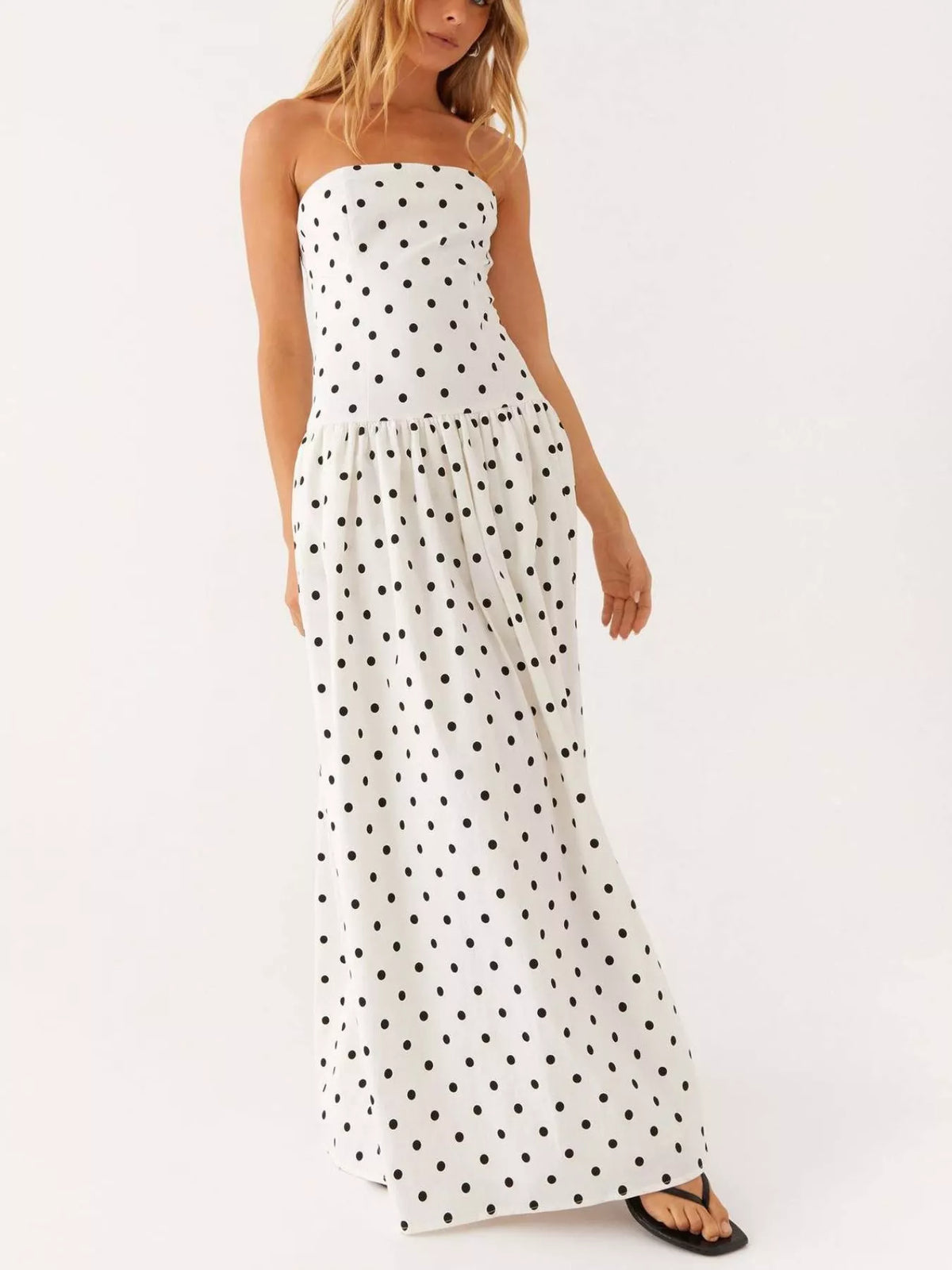 Ruched Tube Maxi Dress