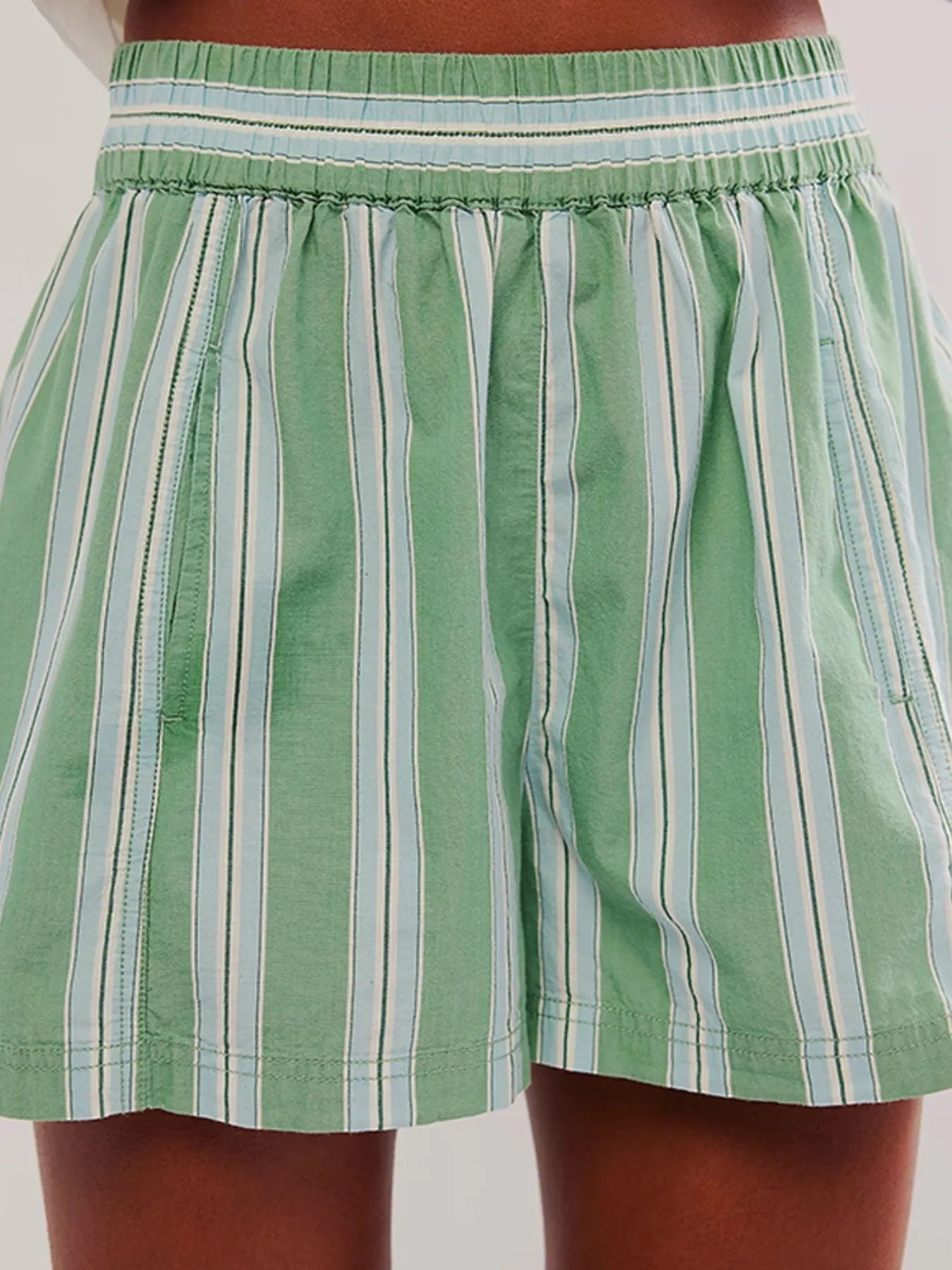 Striped High-Waist Summer Shorts