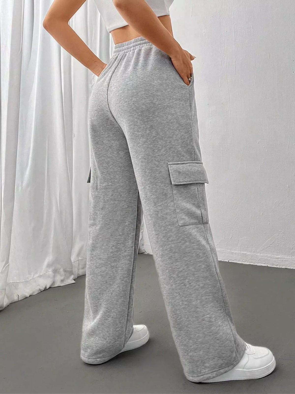 Relaxed Fit Drawstring Waist Pants
