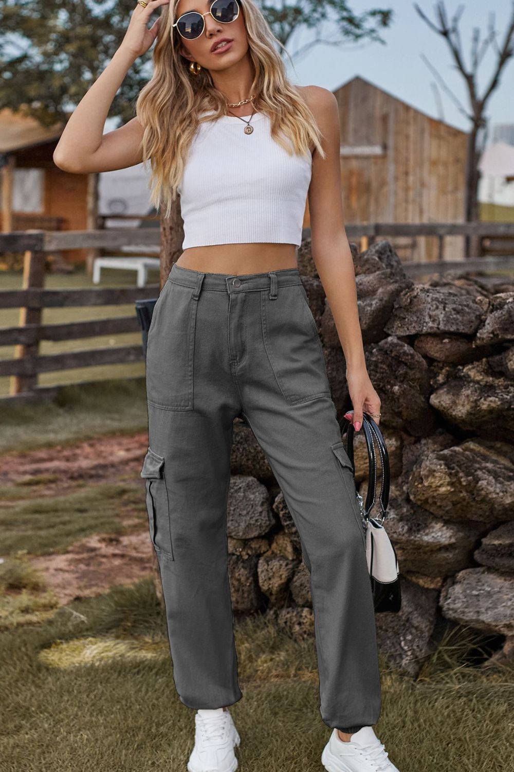 Long Denim Jeans with Pockets by Manny