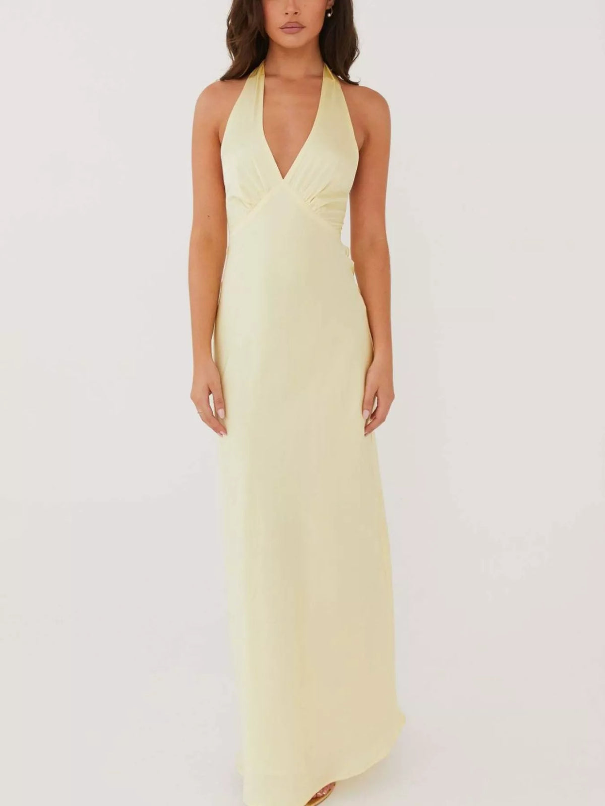 Halter Neck Backless Maxi Dress