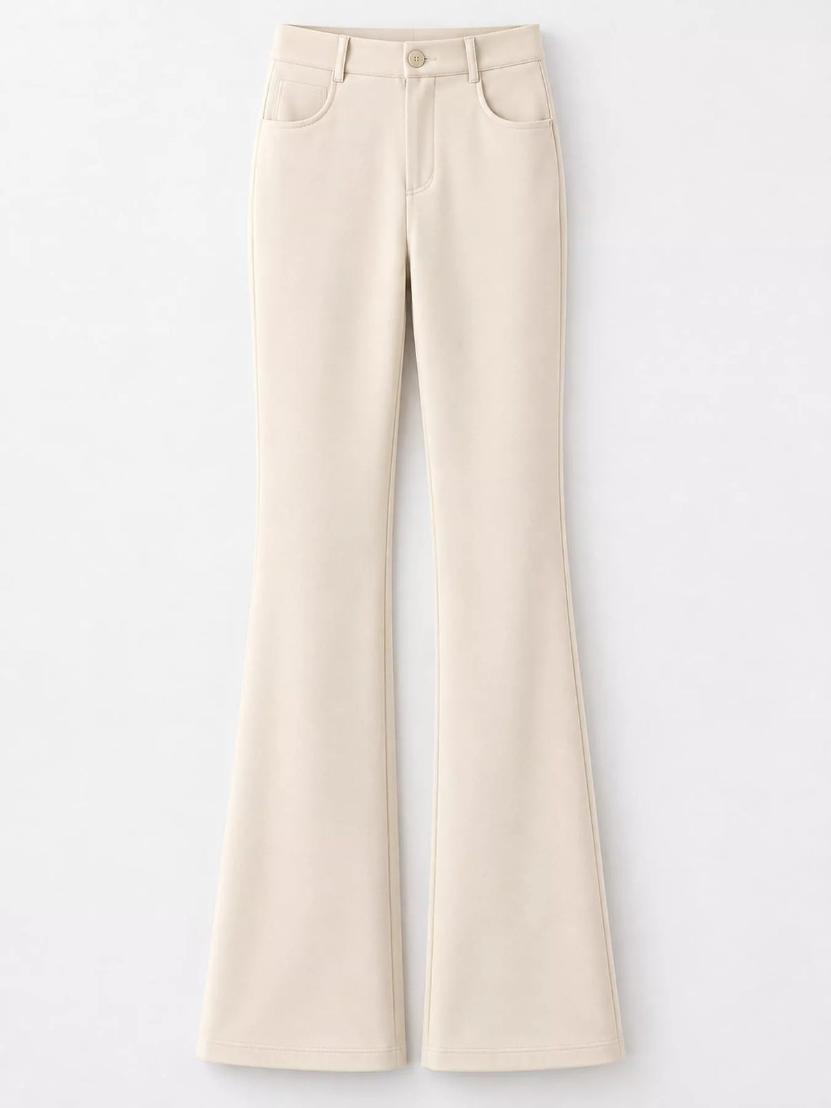 High-Waisted Straight-Leg Pants, Plus Size