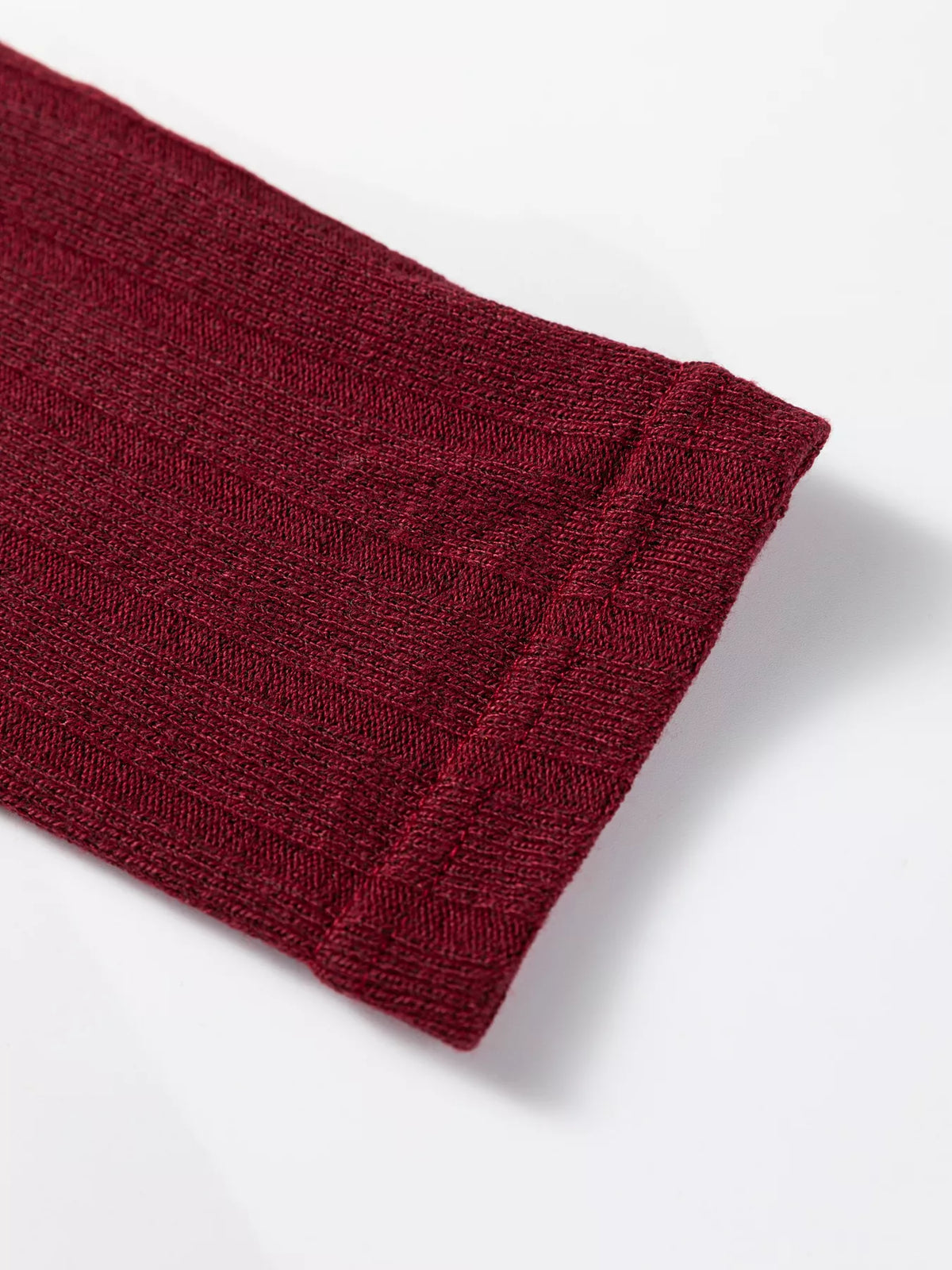 Frilled Neck Patchwork Mini Dress in Burgundy