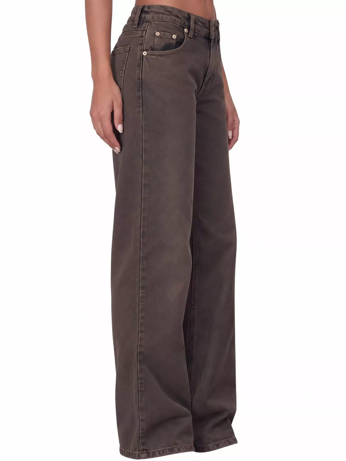 Wide-Leg Vintage Wash Jeans
