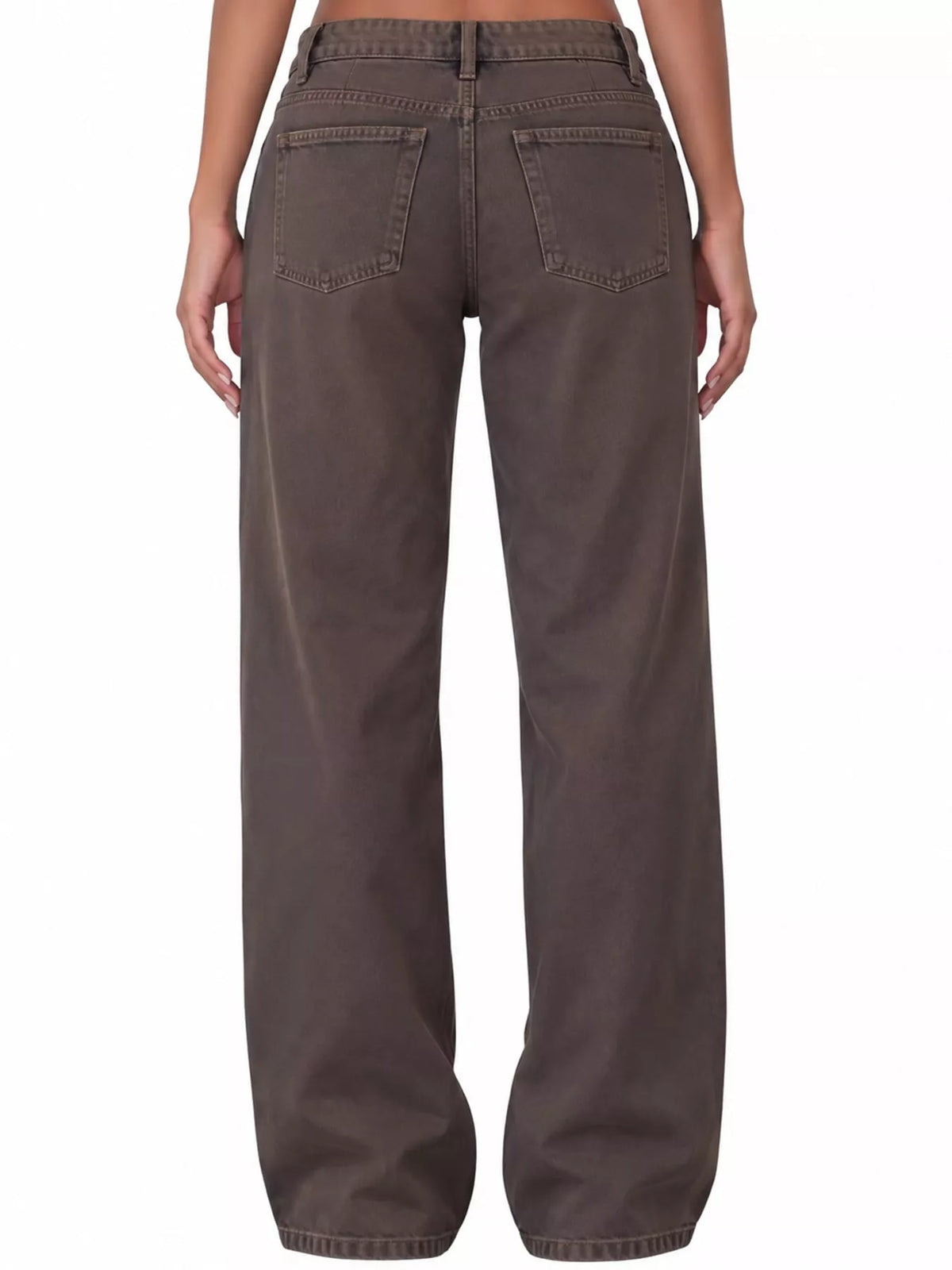 Wide-Leg Vintage Wash Jeans