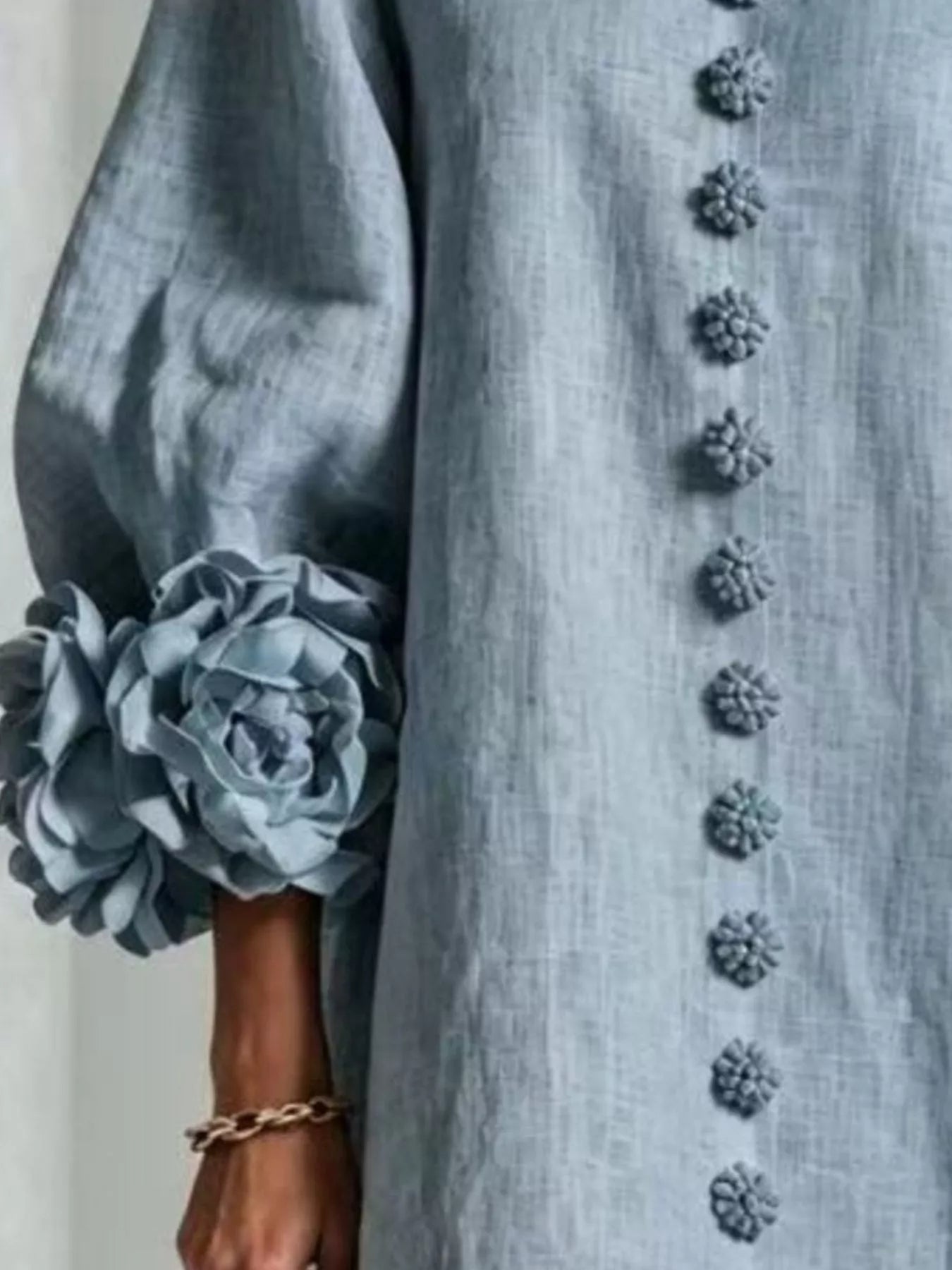 3D Floral Applique Mini Dress