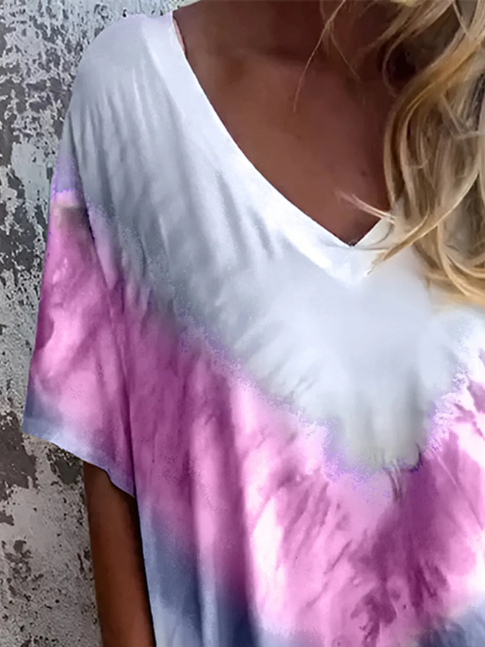 Full Size Tie-Dye Short Sleeve Dress