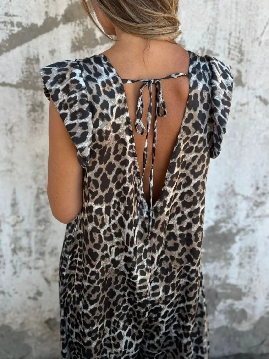 V-Neck Cap Sleeve Wide Leg Jumpsuit