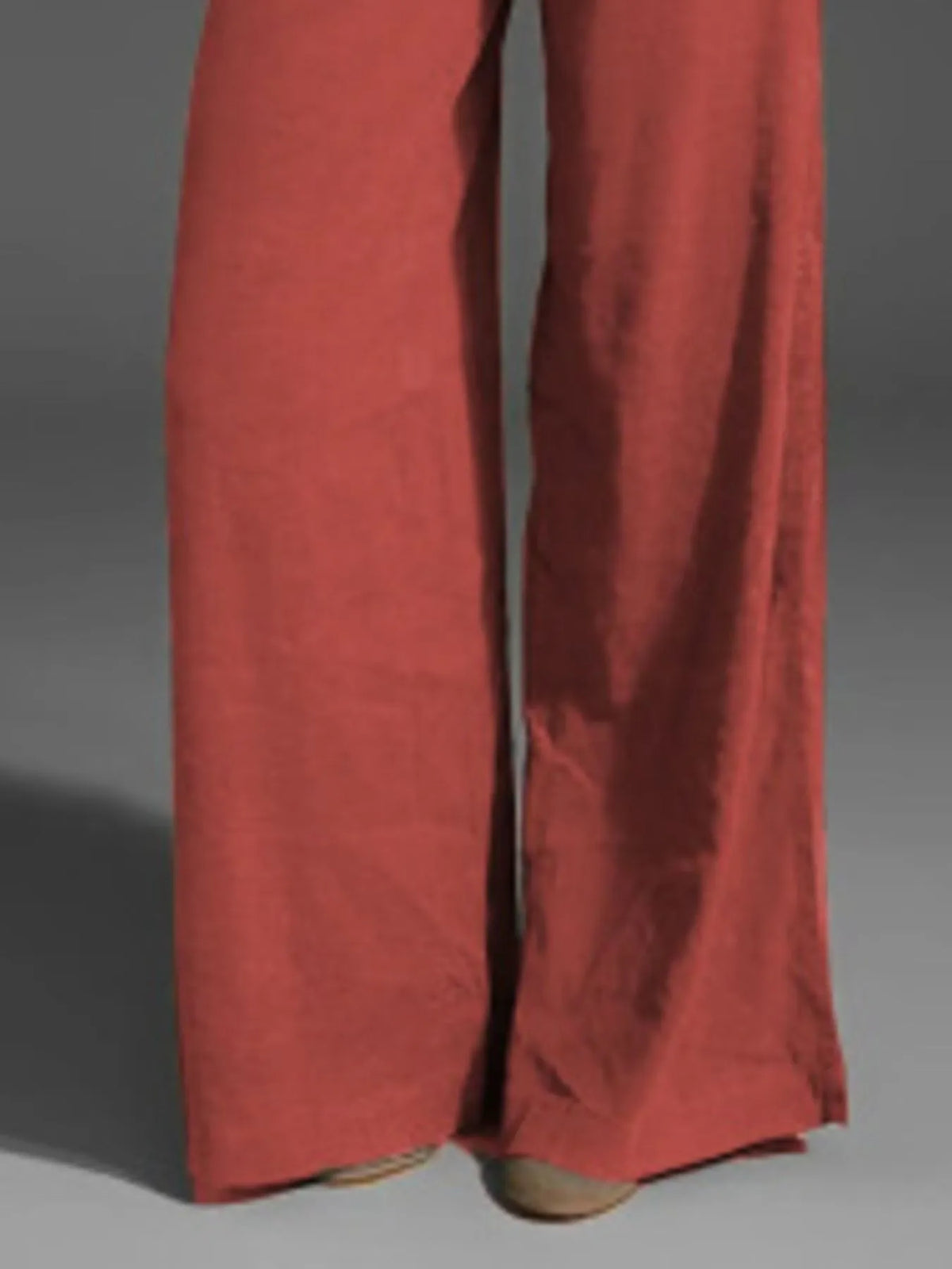 Plus-Size Wide Leg Pants with Pockets