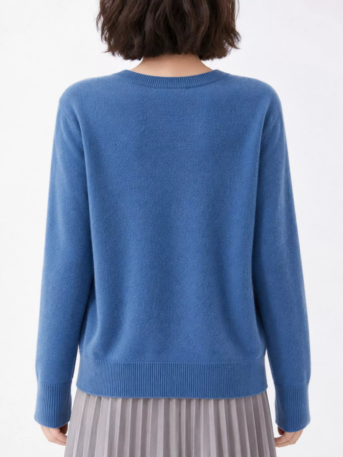 Crew Neck Button-Down Cardigan