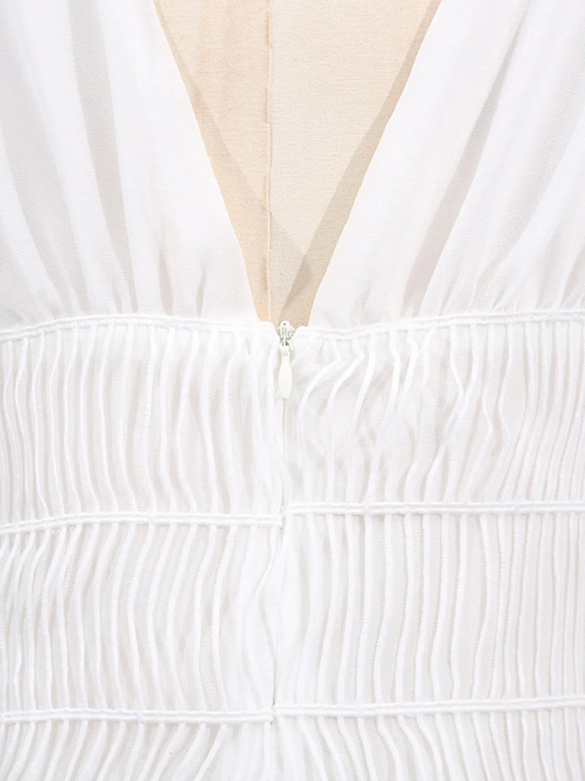 Smocked Tiered V-Neck Maxi Dress