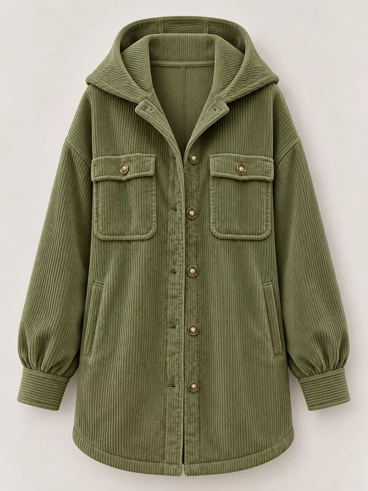 Corduroy Button-Down Jacket