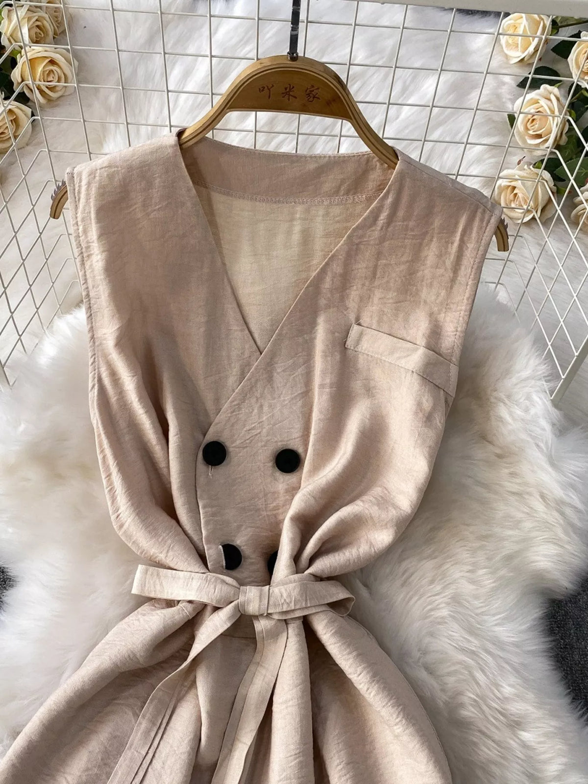 Belted Sleeveless Wide Leg Jumpsuit