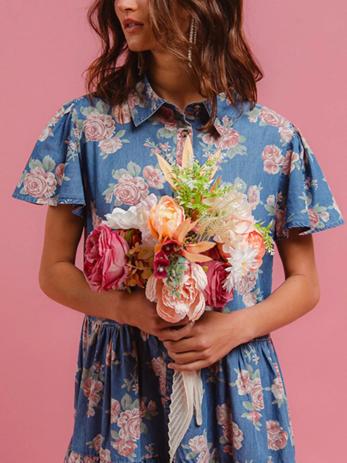 Floral Print Tiered Mini Dress