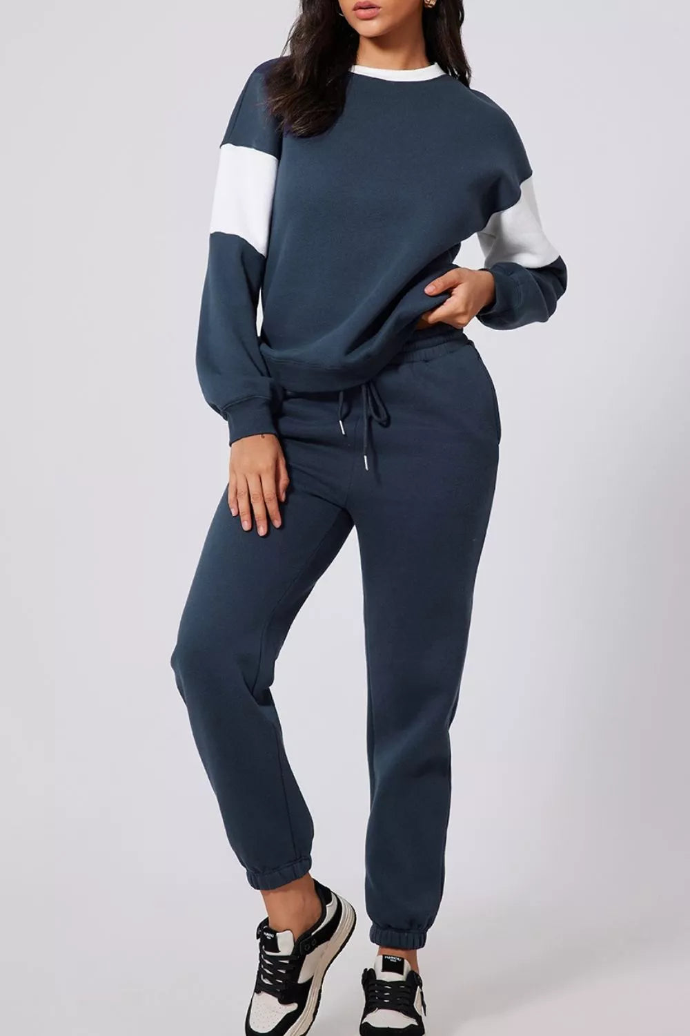 Drop Shoulder Sweatshirt and Joggers Set