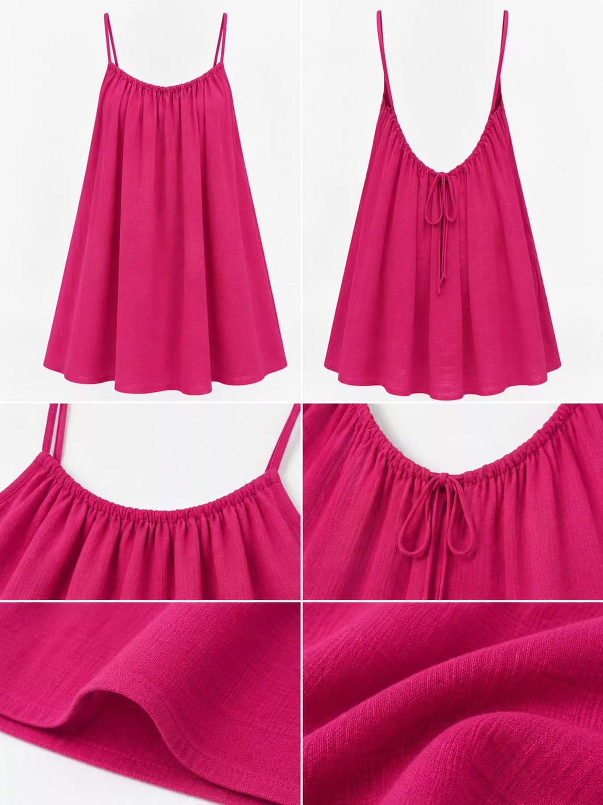 Backless Spaghetti Strap A-Line Mini Dress