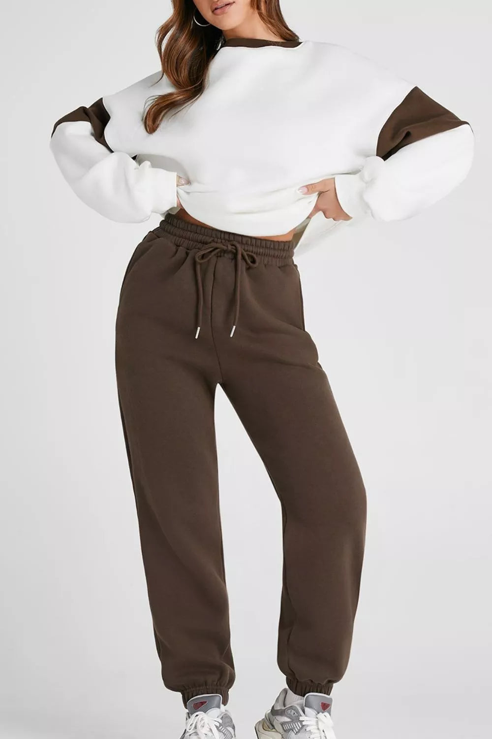Drop Shoulder Sweatshirt and Joggers Set