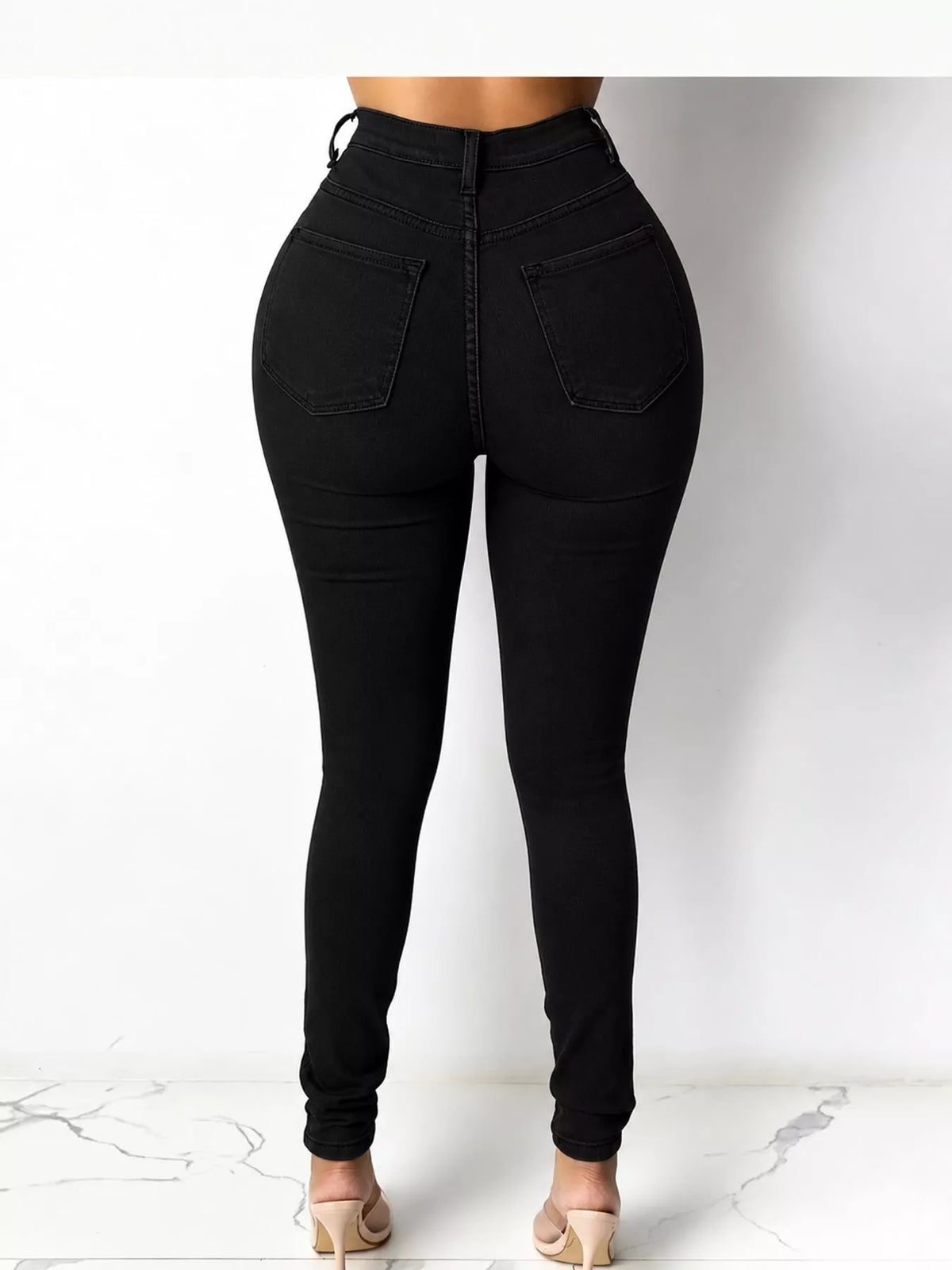 High-Waisted Skinny Jeans