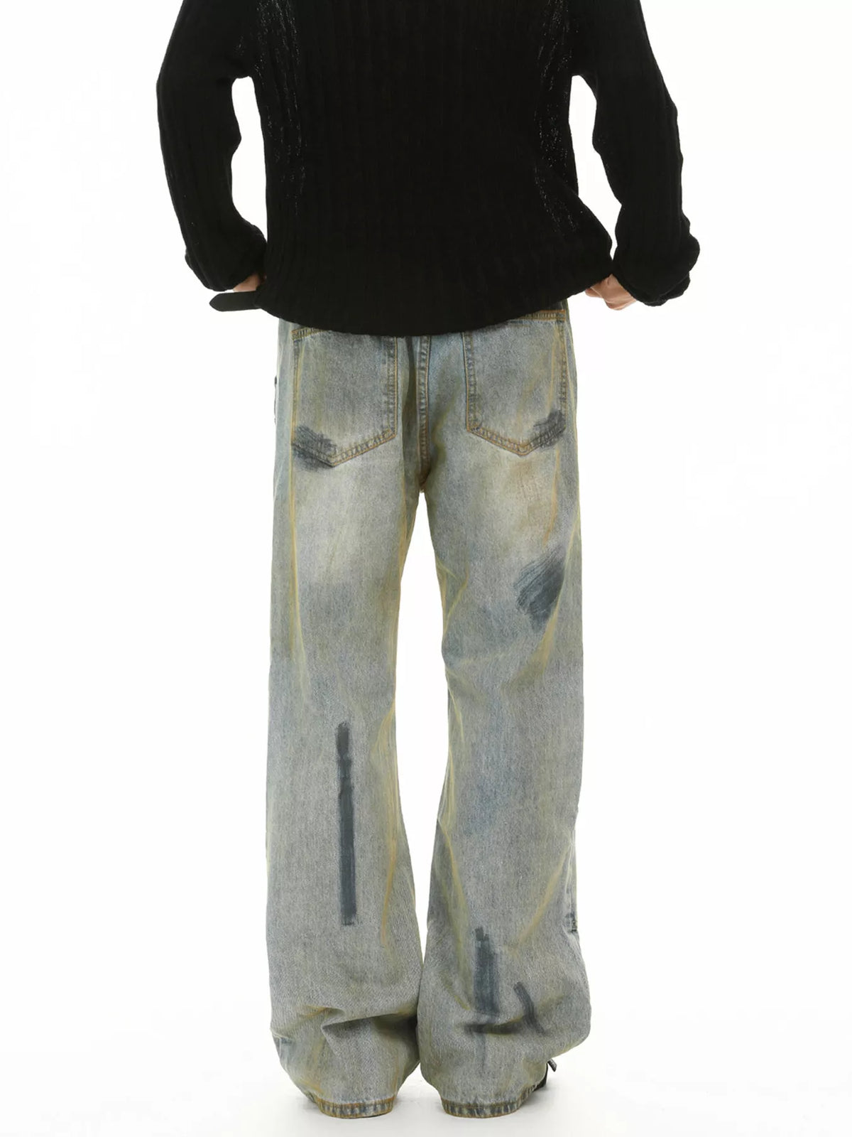 Loose-Fit Distressed Jeans in Light Wash by DashingTogs