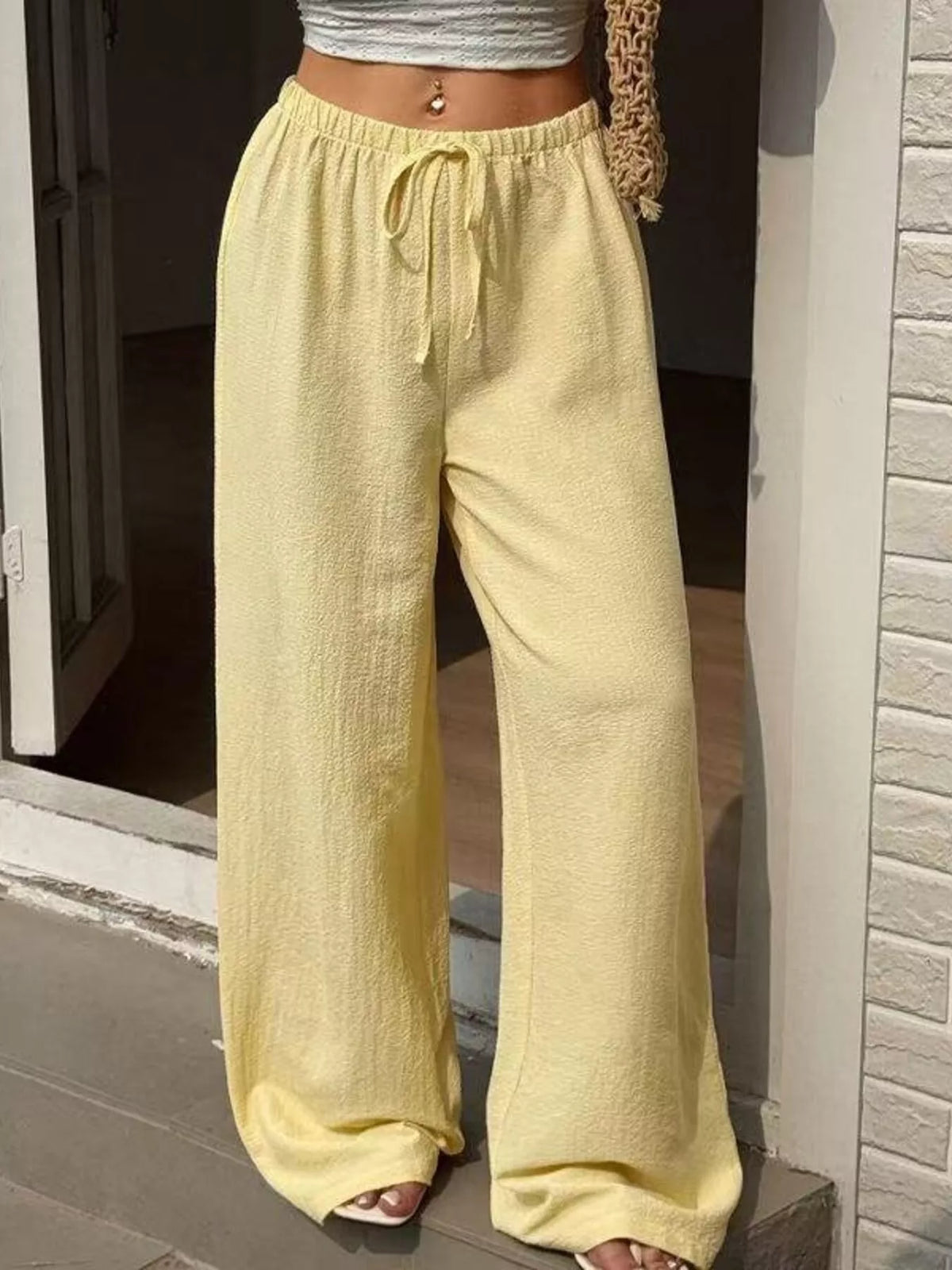 Plus Size High-Waisted Wide Leg Pants
