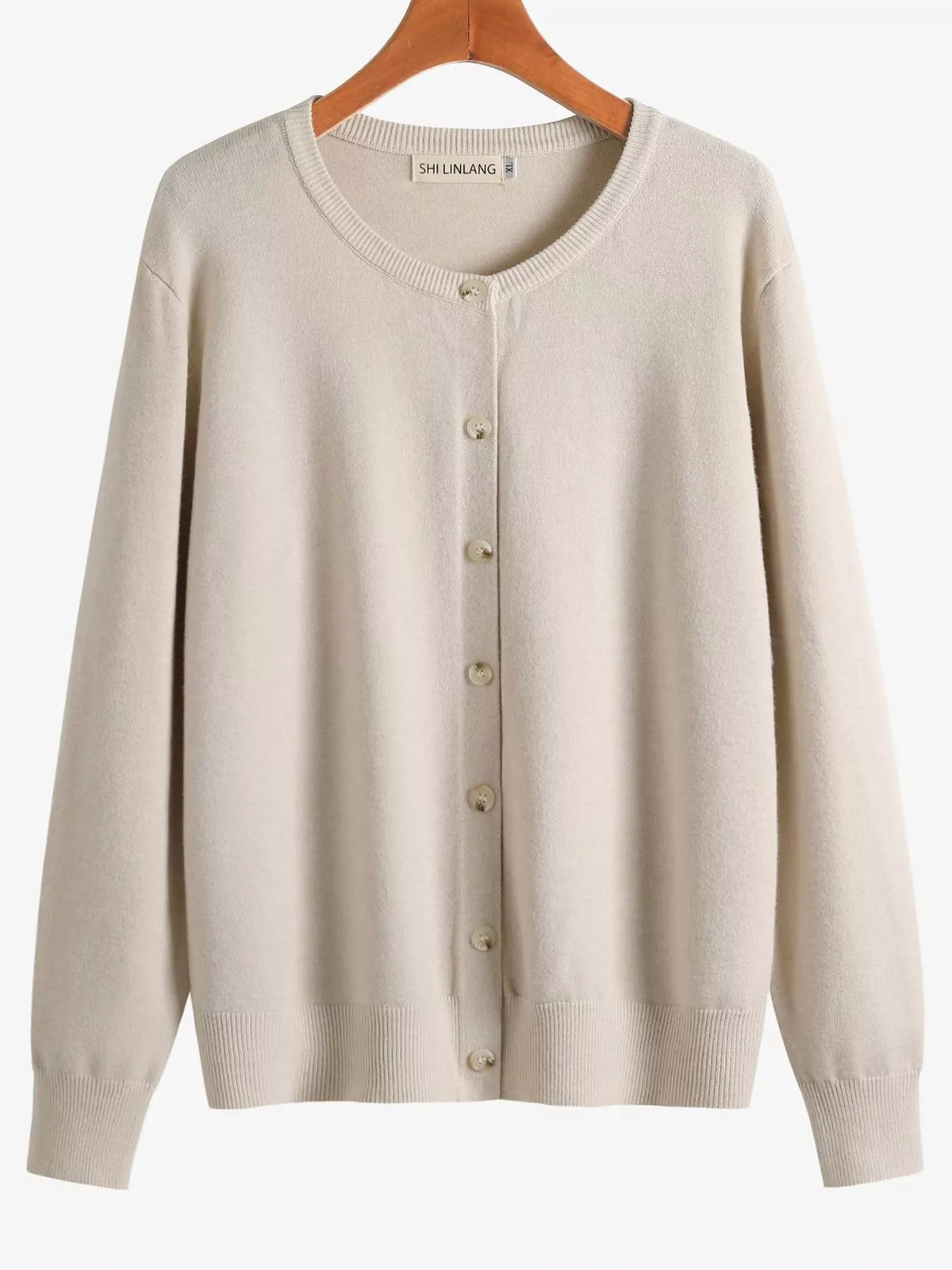Button-Down Ribbed Knit Cardigan