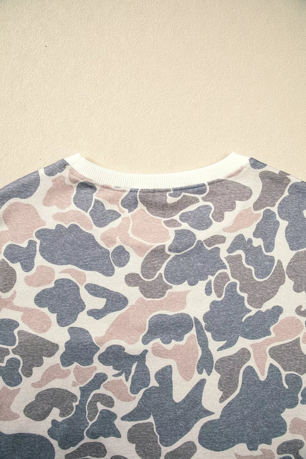 Botanical Camo Print Mini Dress in Gray