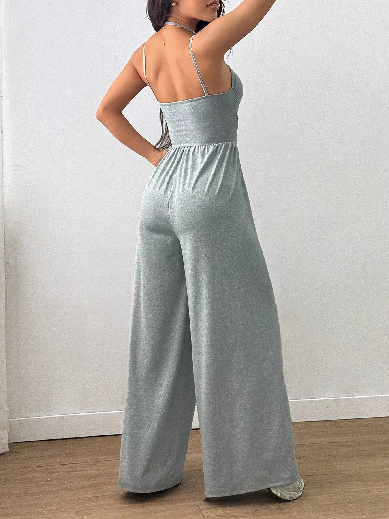 Sleeveless Wide Leg Jumpsuit