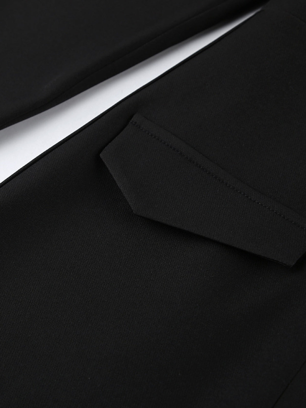 Ruched Long Sleeve Midi Dress in Black