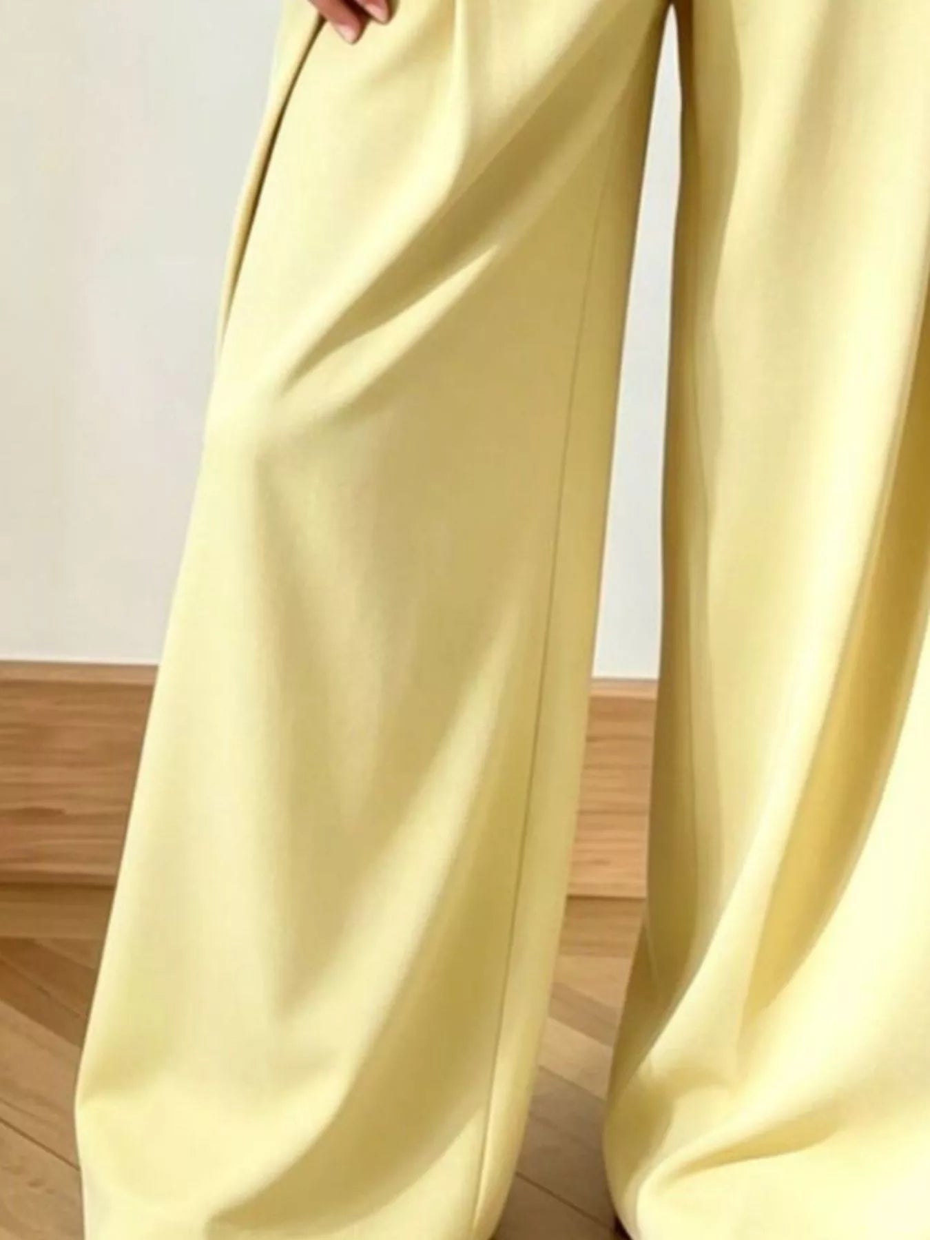 High-Waisted Wide-Leg Trousers with Pockets
