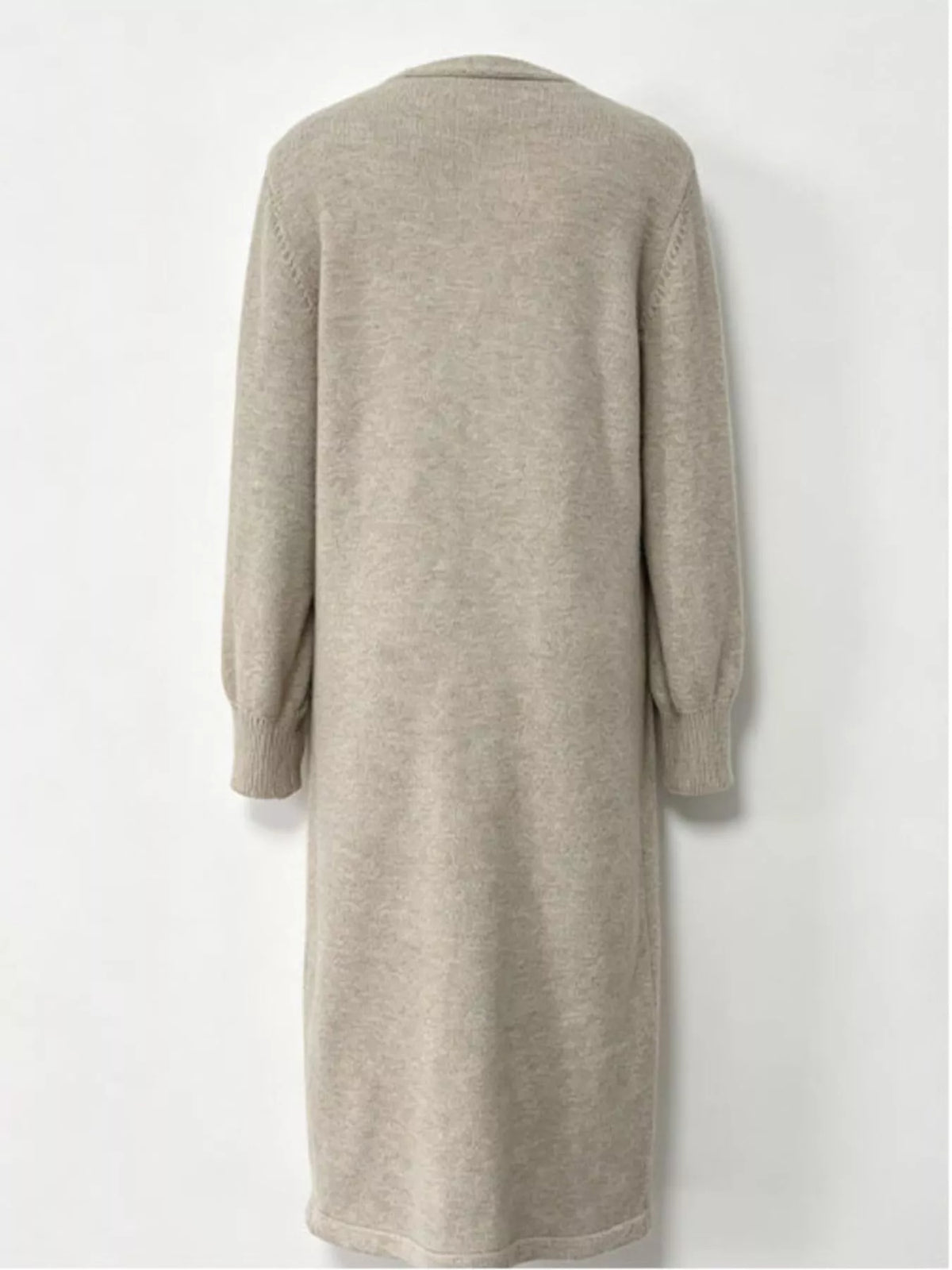 Button Front Long Sleeve Sweater Dress
