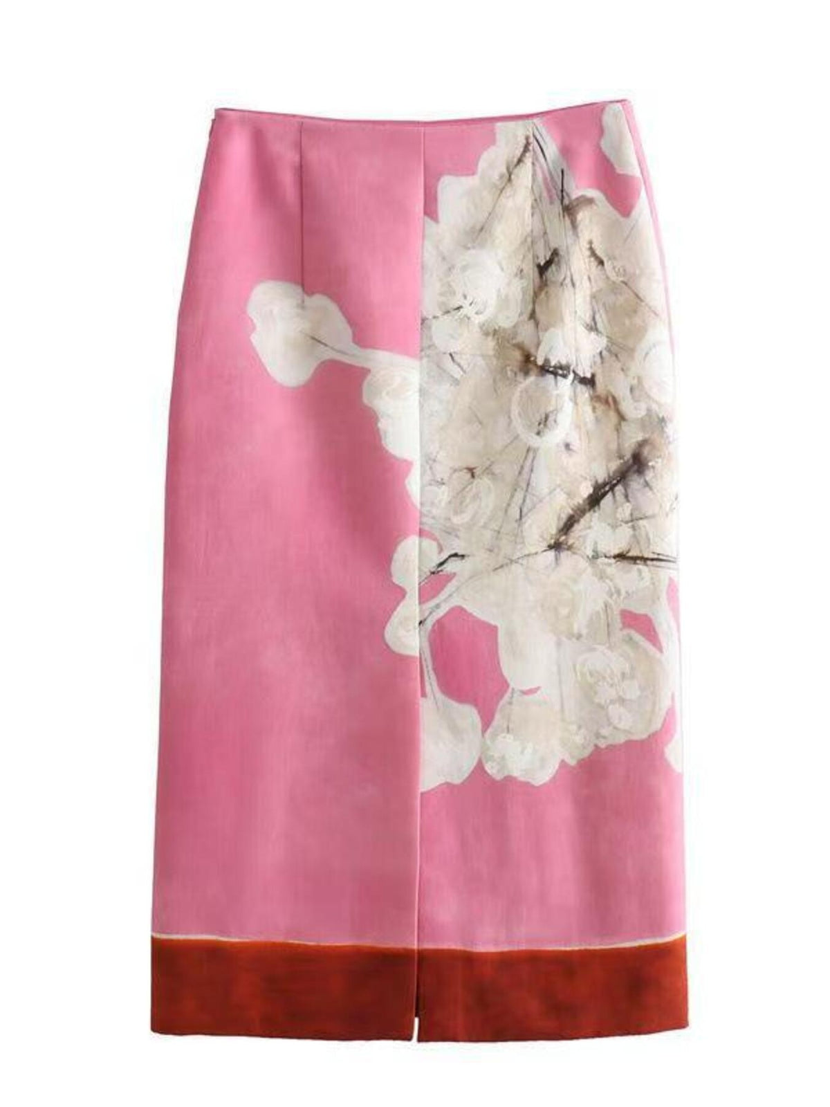 Floral Print Skirt in Pink
