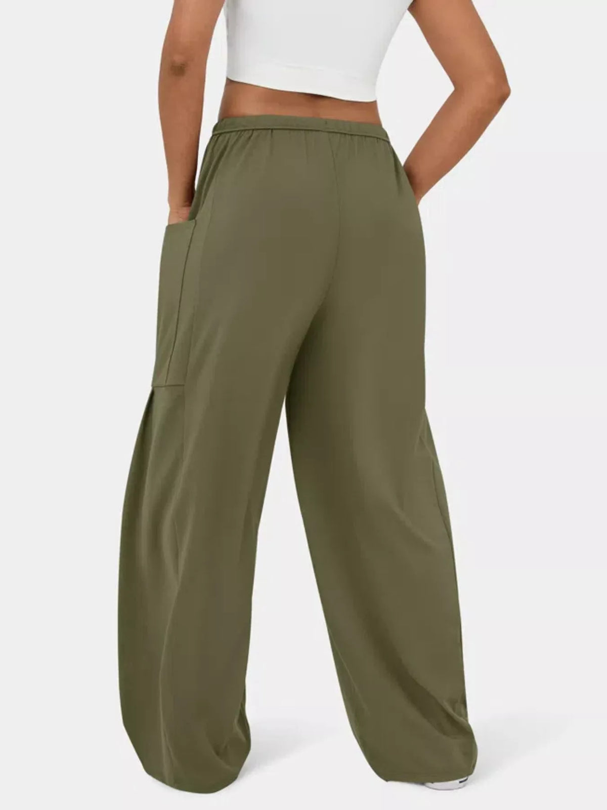High-Waisted Adjustable Wide-Leg Pants