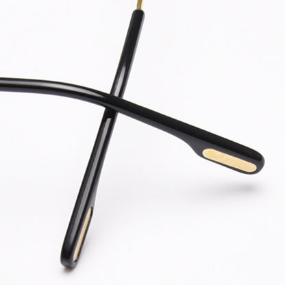 Ilussa Rimless Oval Sunglasses in gold