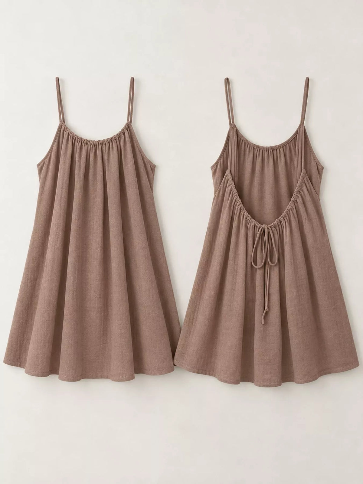Backless Spaghetti Strap A-Line Mini Dress