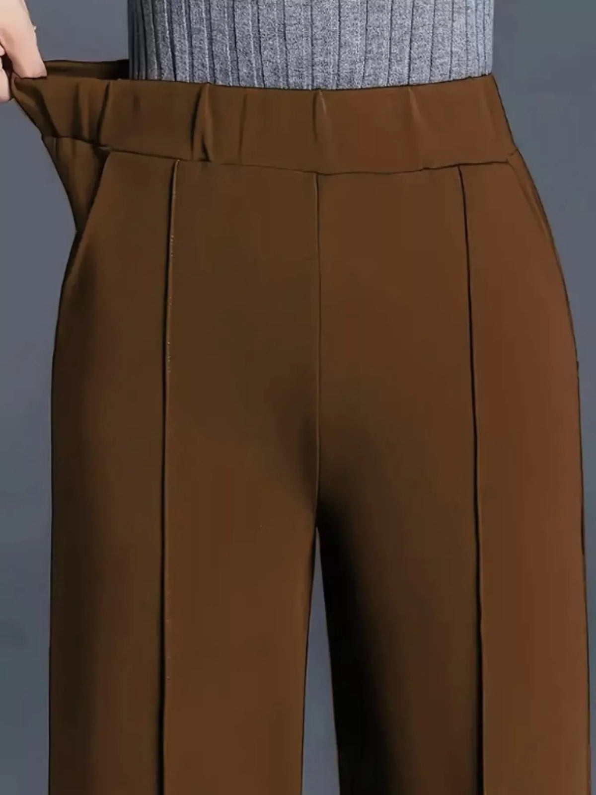 Classic High-Waisted Wide-Leg Pants