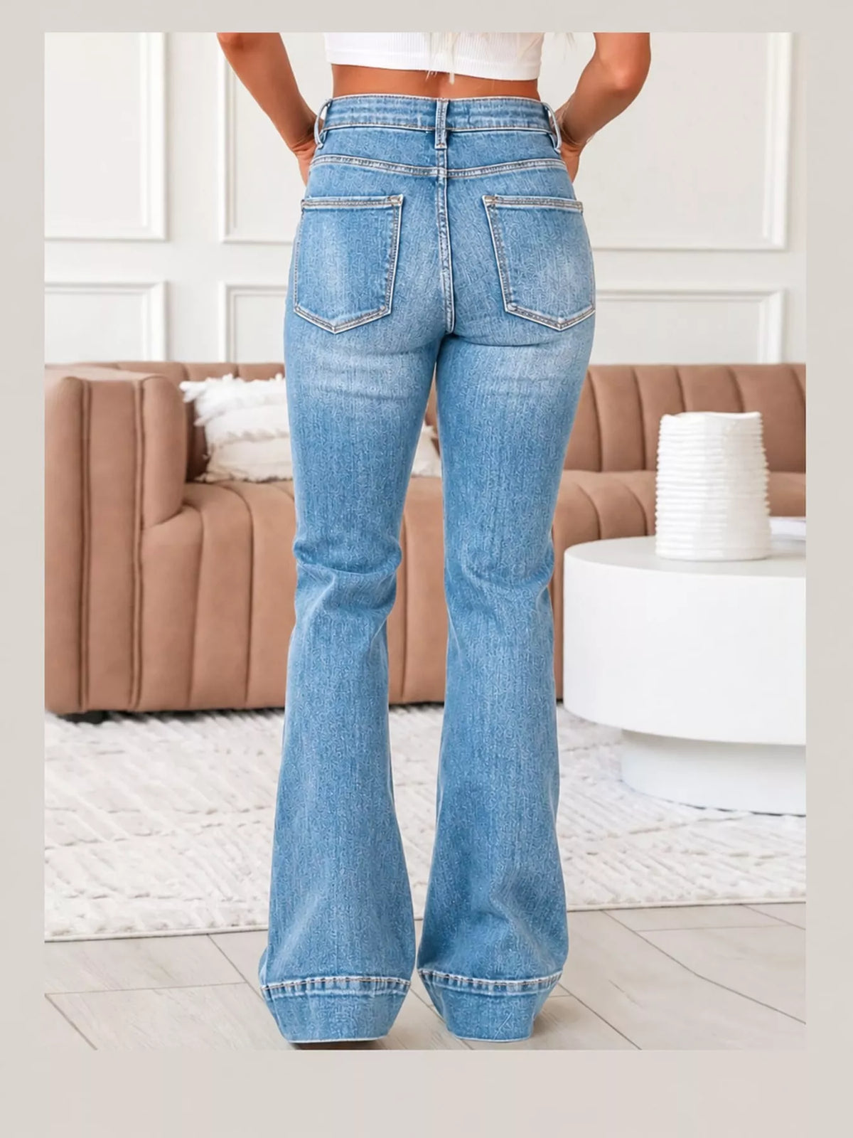 High-Rise Flare Leg Jeans
