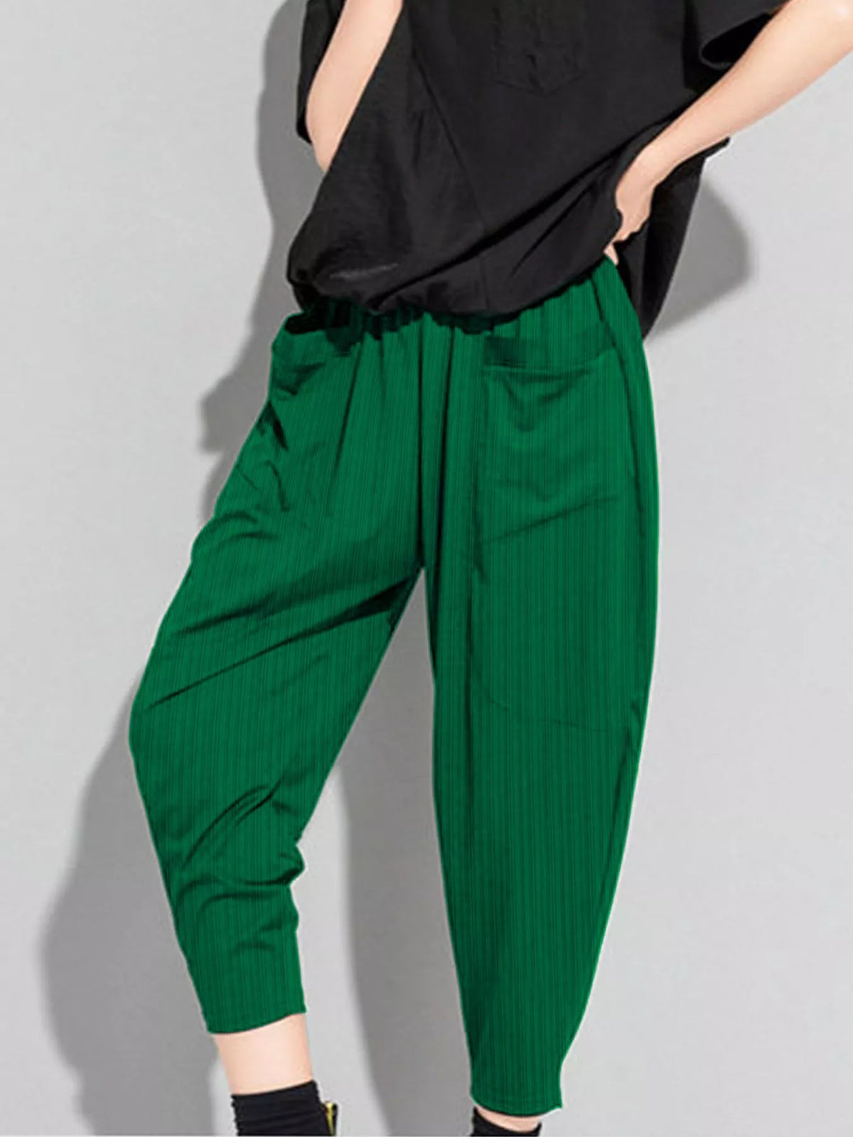 Plus Size Loose-Fit Harem Pants